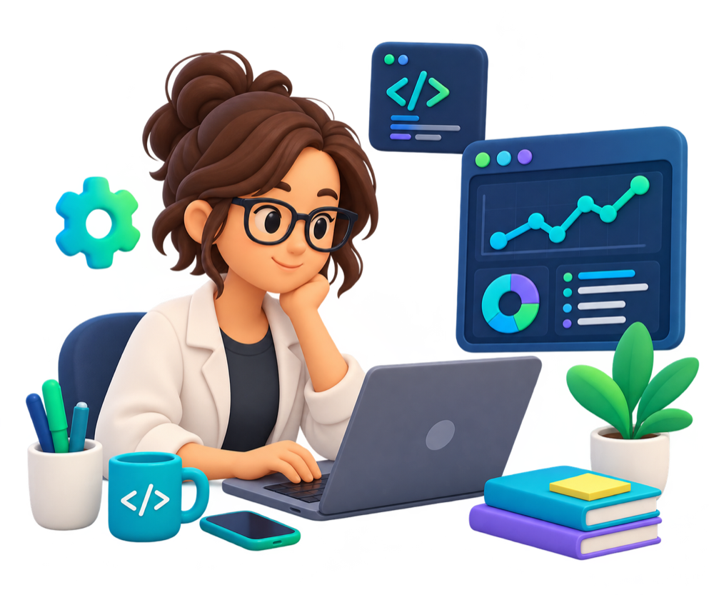 Woman at computer